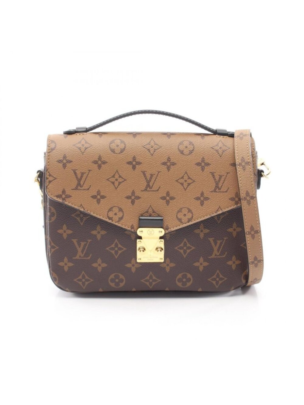 Louis Vuitton Handbag Pochette Metis Monogram Reverse 2-Way Canvas Leather